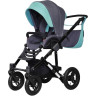 Коляска детская одноместная 2 в 1 SIGER Adelante, т.серый/мятный KLS0020